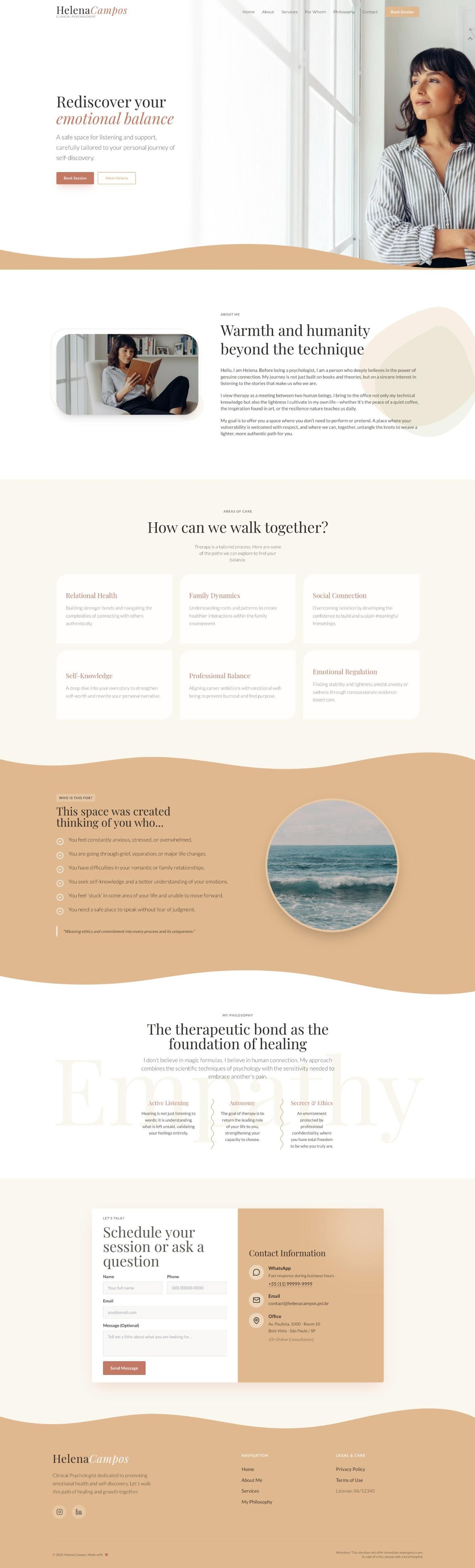A psychology website designed by Delas