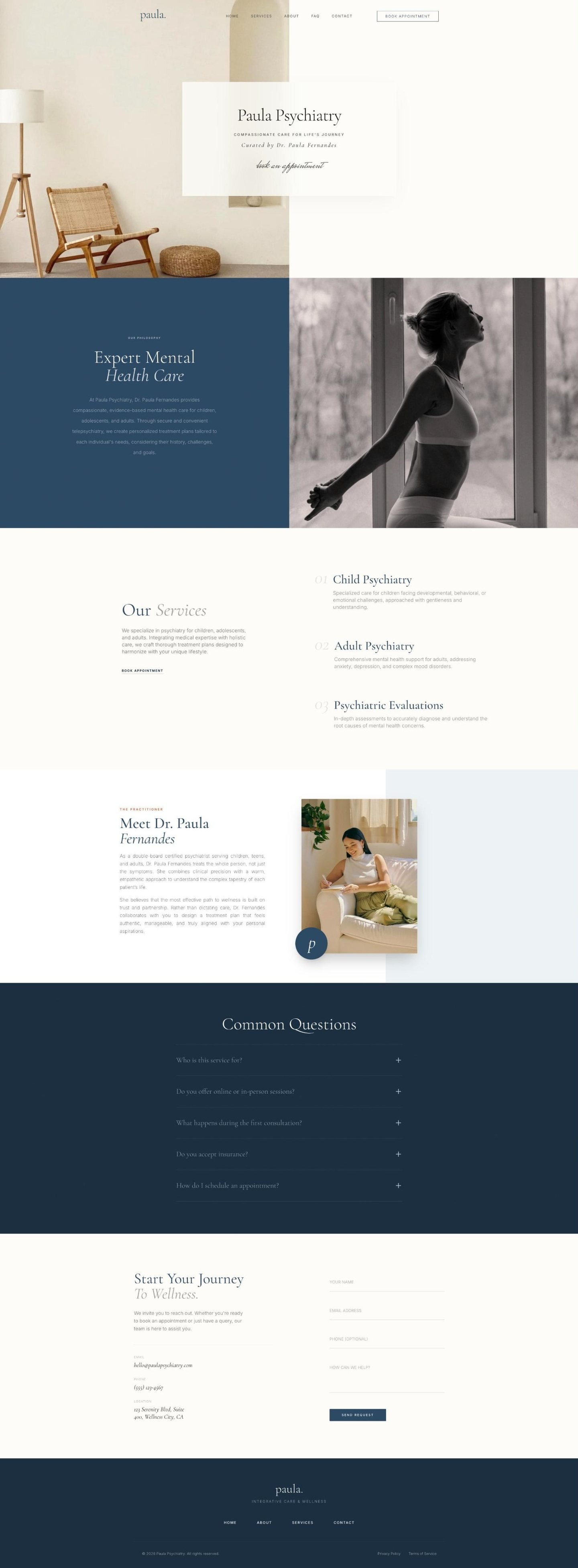 A psychiatry website designed by Delas